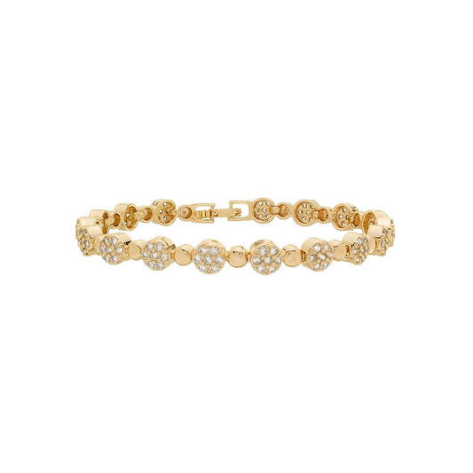 Pulseira Dourada de Circulos com Zircônia - Delicatti