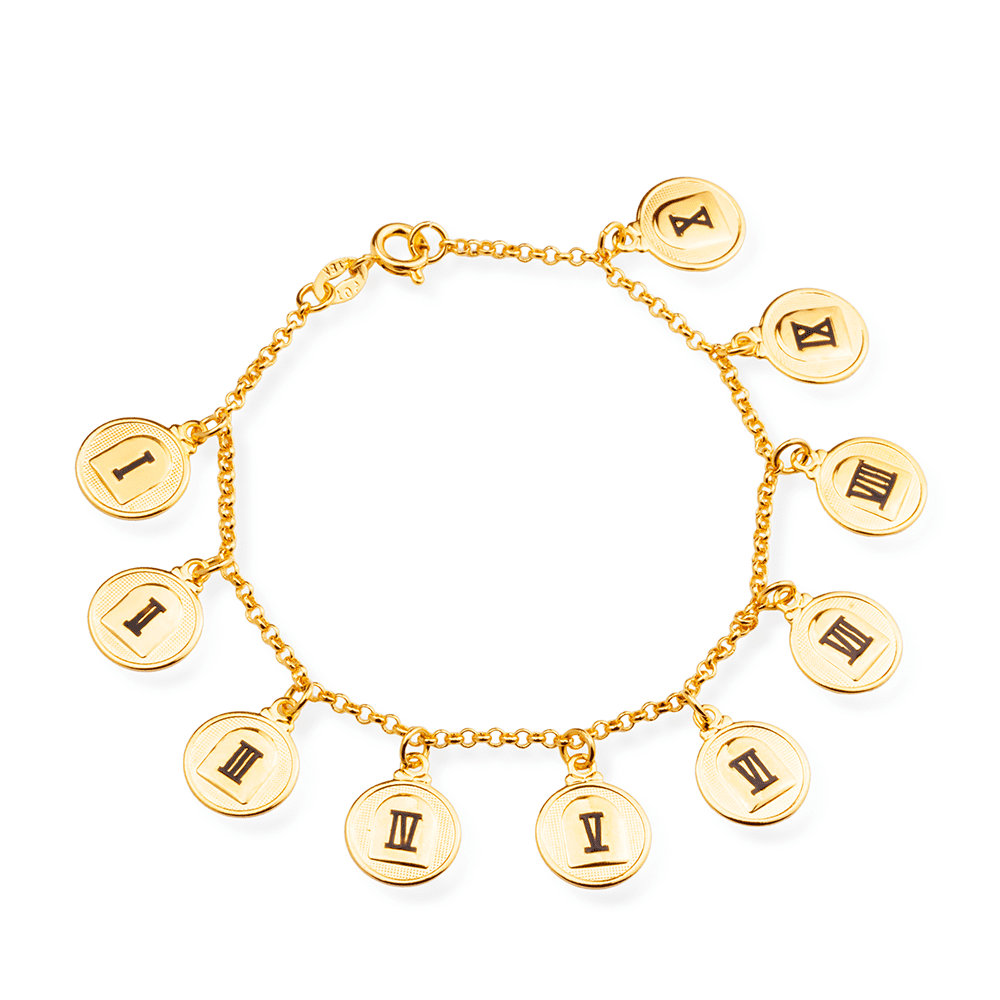 Pulseira Dourada 10 Dez Mandamentos - Delicatti