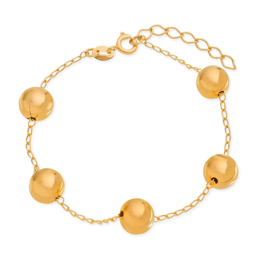 Pulseira Dourada de Bolas Grandes - Delicatti