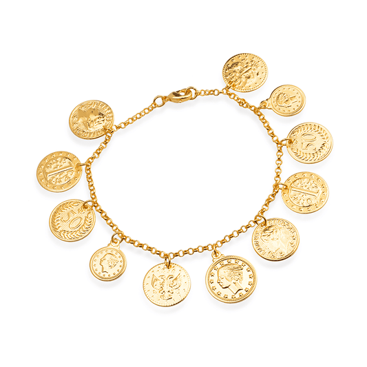 Pulseira Dourada de Moedas Antigas - Delicatti