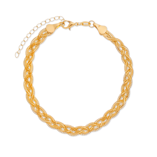 Pulseira Dourada Trançada - Delicatti